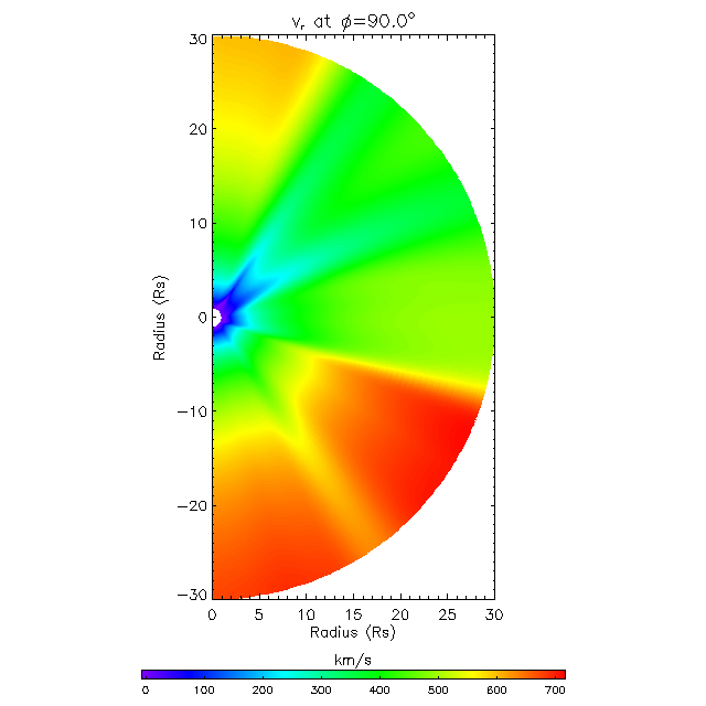 Vr meridional plane 90.0&deg;