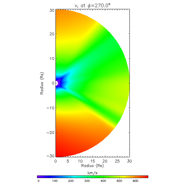 Vr meridional plane 270.0&deg;