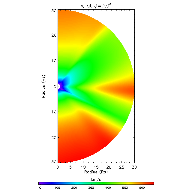 Vr meridional plane 0.0&deg;