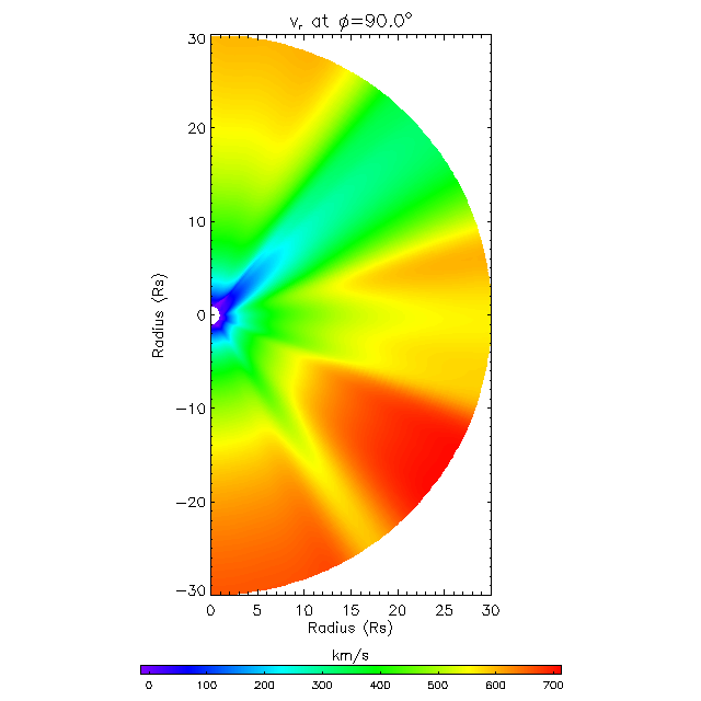 Vr meridional plane 90.0&deg;