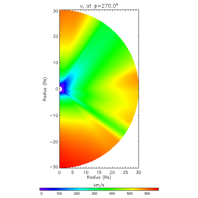 Vr meridional plane 270.0&deg;